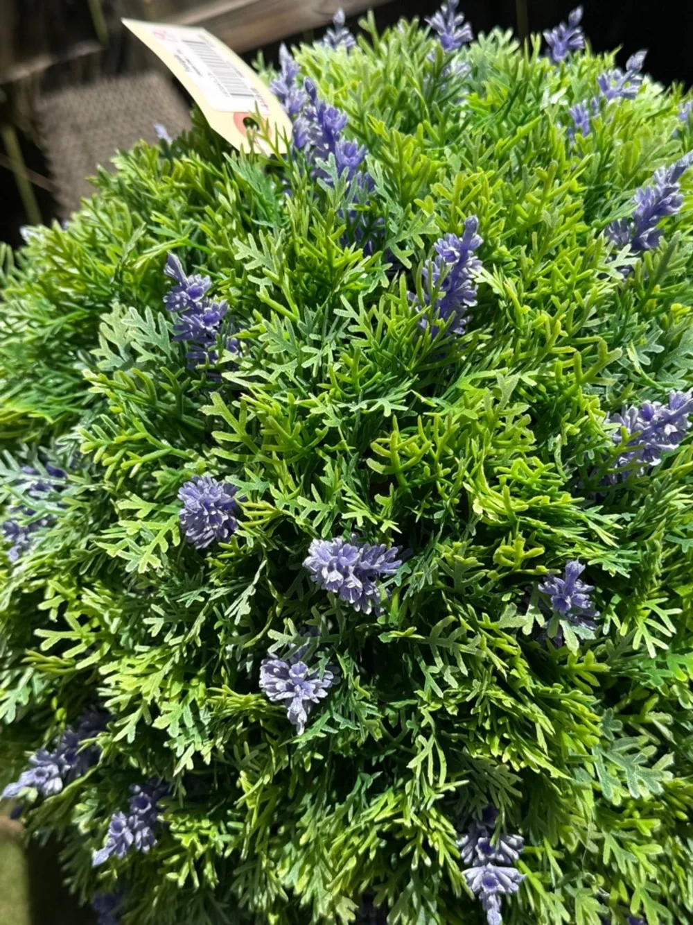 Frontgate Artificial Lavender Topiary Ball - Green and Purple Faux Floral Accent